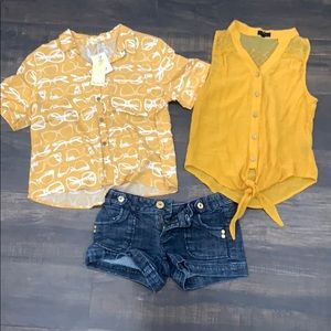 Sunshine summer bundle. TJ Max shirt, GUESS short